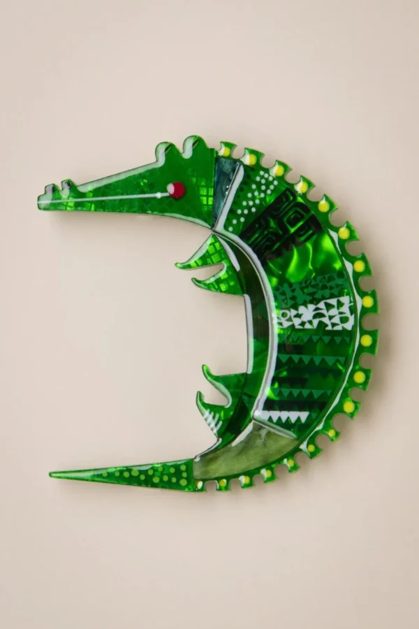 A Crocodile Named Growl Broche-Erstwilder Outlet