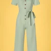 Adventure Ahead Jumpsuit In Groen-Banned Retro Cheap