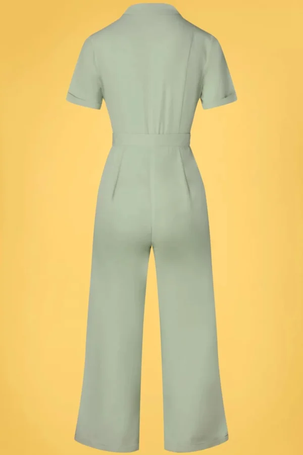 Adventure Ahead Jumpsuit In Groen-Banned Retro Cheap