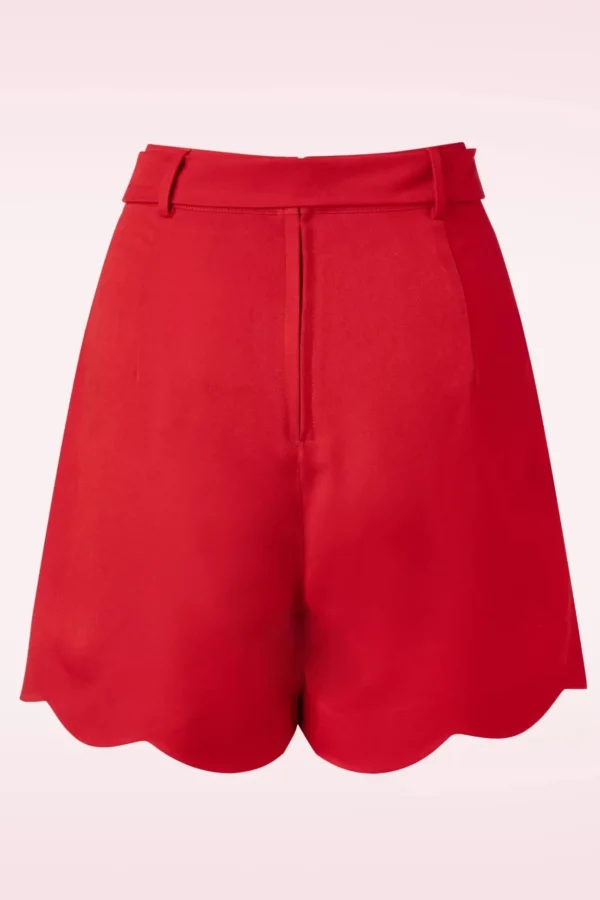 Ahoy Scallop Short In Rood-Banned Retro Sale