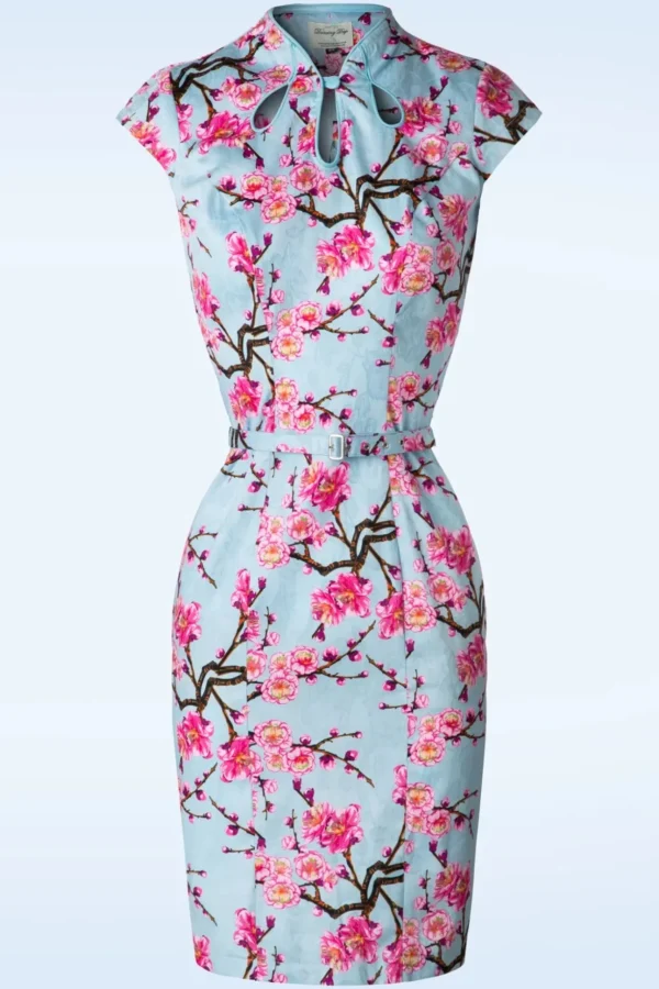 Alice Blossom Penciljurk In Blauw-Banned Retro Best