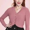 Ariane Getextureerd Gebreid Cropped Vest In Roze-Vixen Best Sale