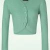 Ariane Getextureerd Gebreid Cropped Vest In Mintgroen-Vixen Clearance