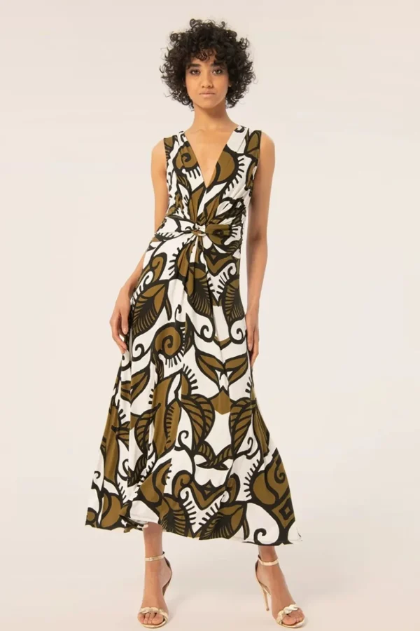 Aubrey Maxi Jurk In Khaki-Surkana Cheap