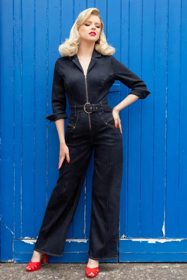 Audrey Jumpsuit In Donker Denim-Rock-a-Booty Clearance