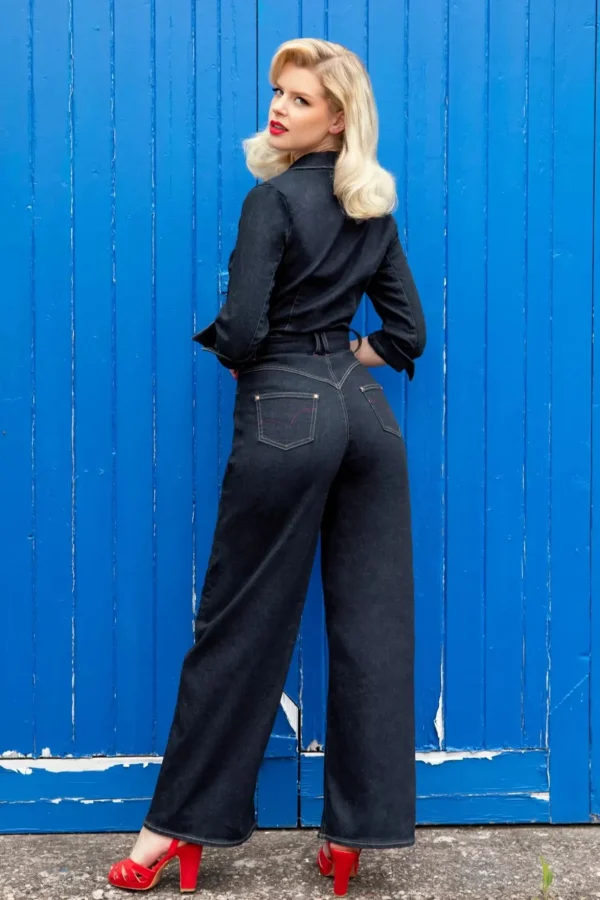 Audrey Jumpsuit In Donker Denim-Rock-a-Booty Clearance