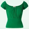 Belinda Off-Shoulder Top In Groen-Vintage Chic for Topvintage Best Sale