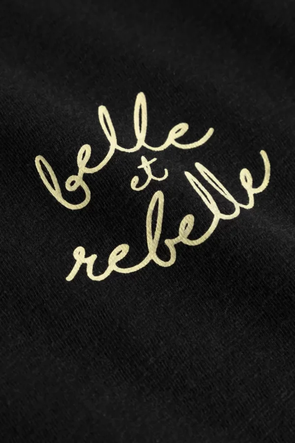 Belle Et Rebelle T-Shirt In Zwart-Mademoiselle Yu00e9Yu00e9 Best