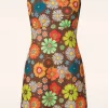 Betty Bloemen Jurk In Bruin-Vintage Chic for Topvintage New