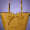 Bow Front Geschulpte Shopper Tas Mosterd Geel-Vixen Store