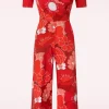 Britta Jumpsuit In Rood-Cissi och Selma Discount