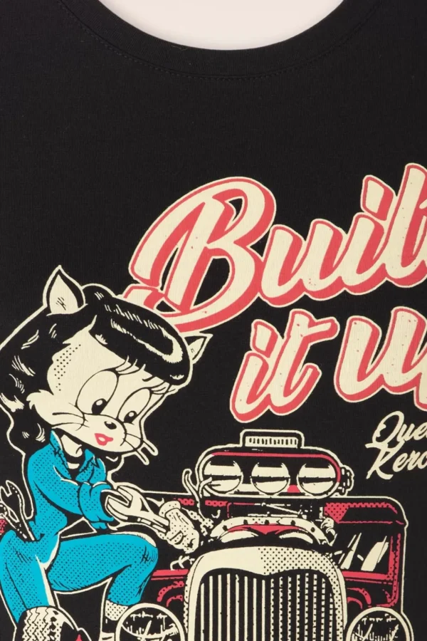 Build It Up T-Shirt In Zwart-Queen Kerosin New