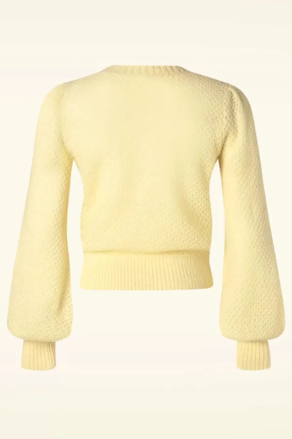 Cardi V Farfalle In Custard Geel-King Louie Flash Sale