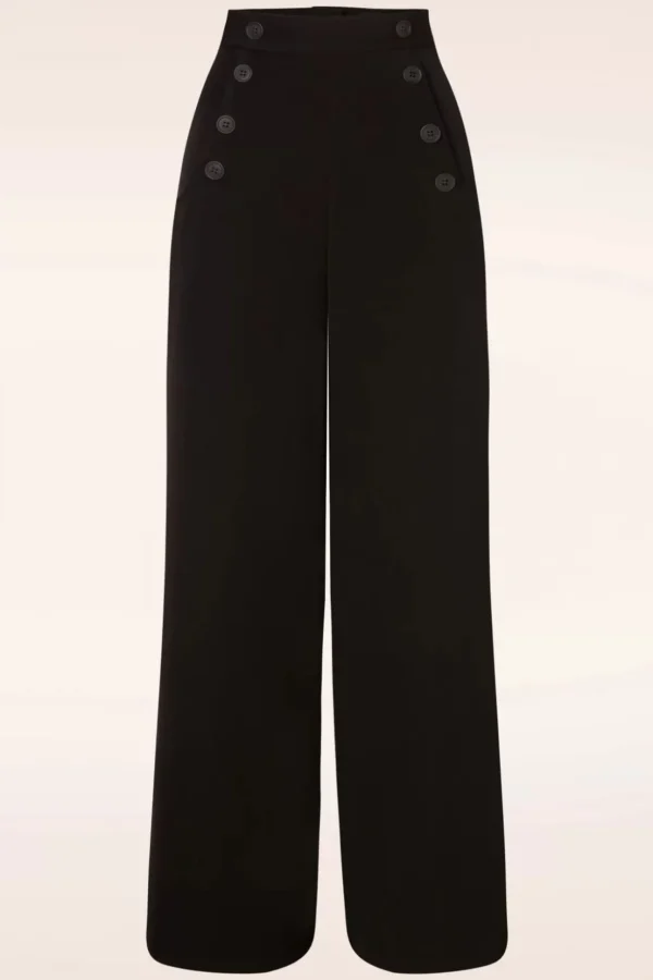 Carlie Swing Broek In Zwart-Bunny Clearance