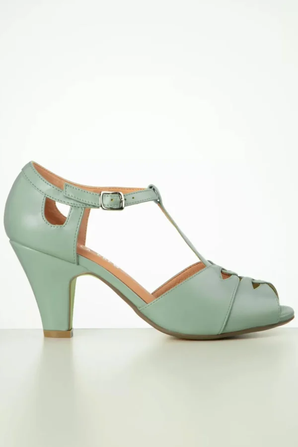 Catherina T-Strap Pumps In Mintgroen-Chelsea Crew Best Sale