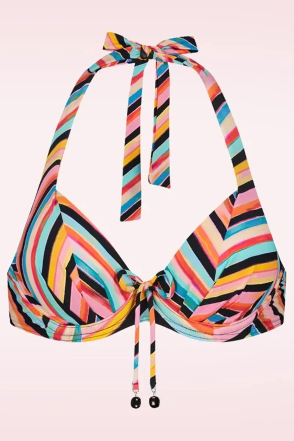 Chevron Chic Padded Bikini Top In Multi-Cyell Shop