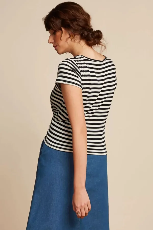 Chopito Stripe Knot T-Shirt In Zwart-King Louie Sale