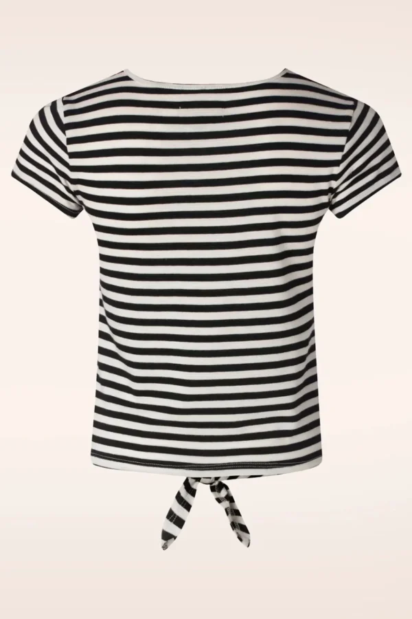 Chopito Stripe Knot T-Shirt In Zwart-King Louie Sale