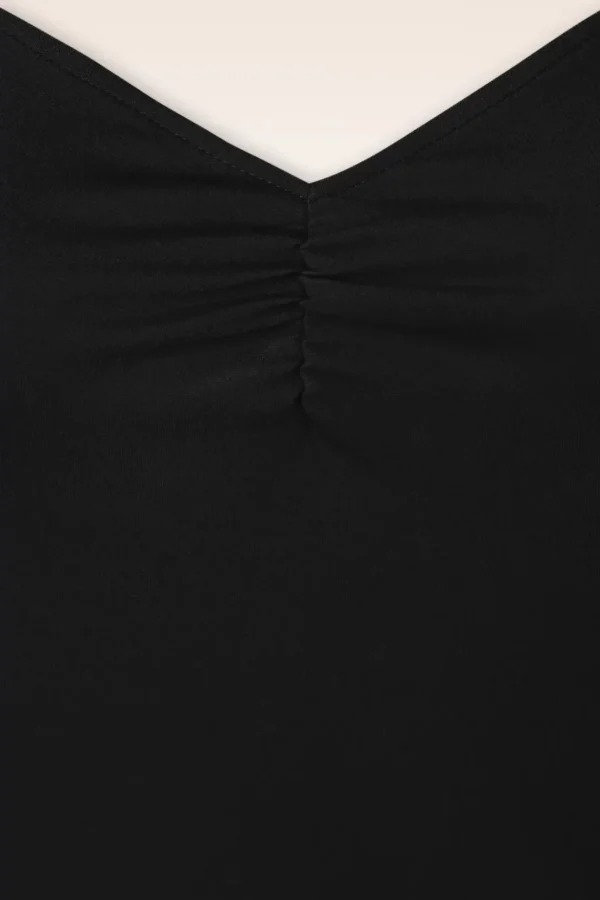 Cindy Cross Back Top In Zwart-Vixen Best