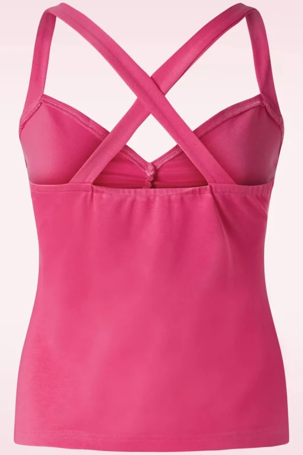 Cross Back Top In Fuchsia-Vixen New