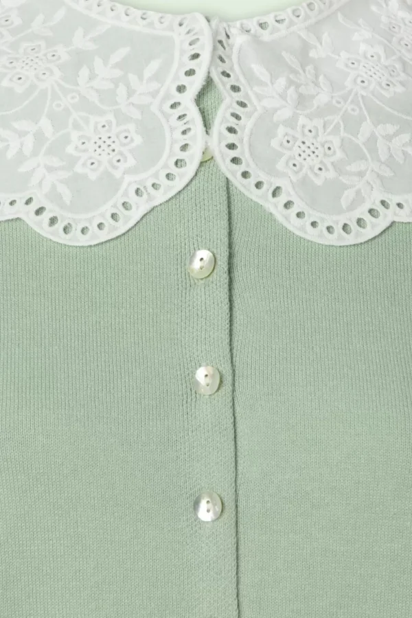 Cutie Cardigan In Seafoam Groen-Banned Retro Best