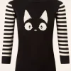 Debbie Cat Gestreepte Trui In Zwart-Mak Sweater Clearance