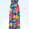 Deveny Abstract Maxi Jurk In Multi-Vintage Chic for Topvintage Clearance