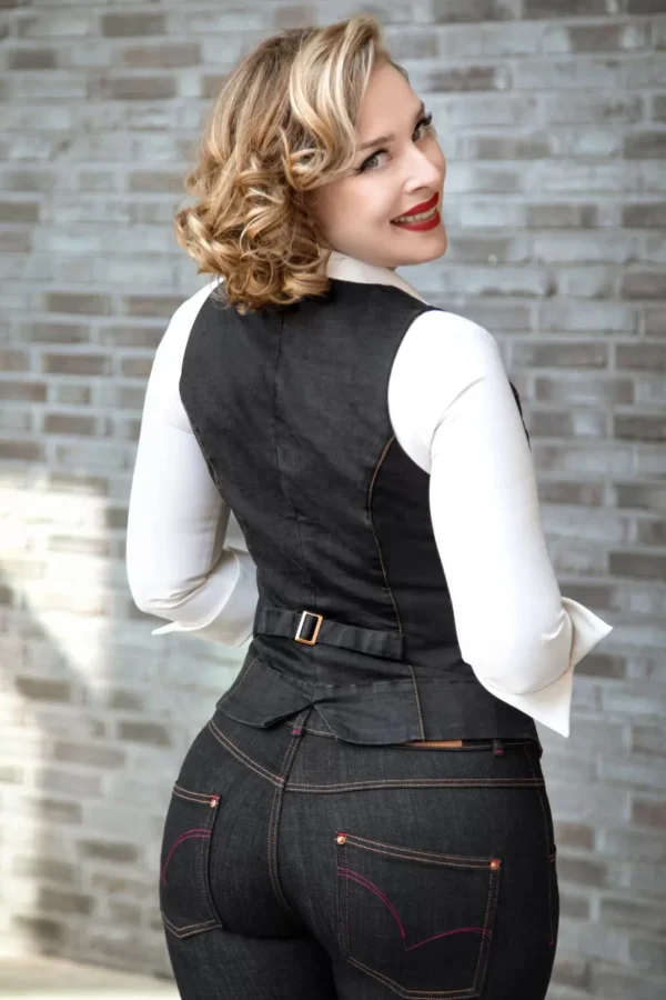 Dianne Gilet In Zwart-Rock-a-Booty New