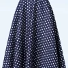 Dot Days Swing Rok In Navy-Banned Retro Cheap