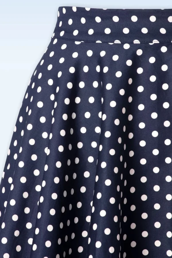 Dot Days Swing Rok In Navy-Banned Retro Cheap