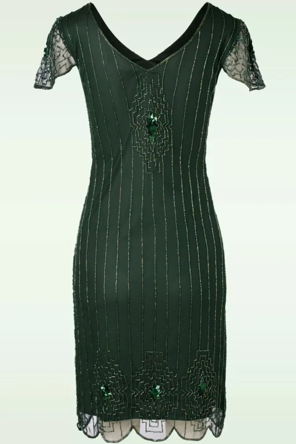 Downton Abbey Flapper Jurk In Groen-GatsbyLady Best