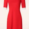 Ebony Jurk In Oranje Rood-Vintage Chic for Topvintage Cheap