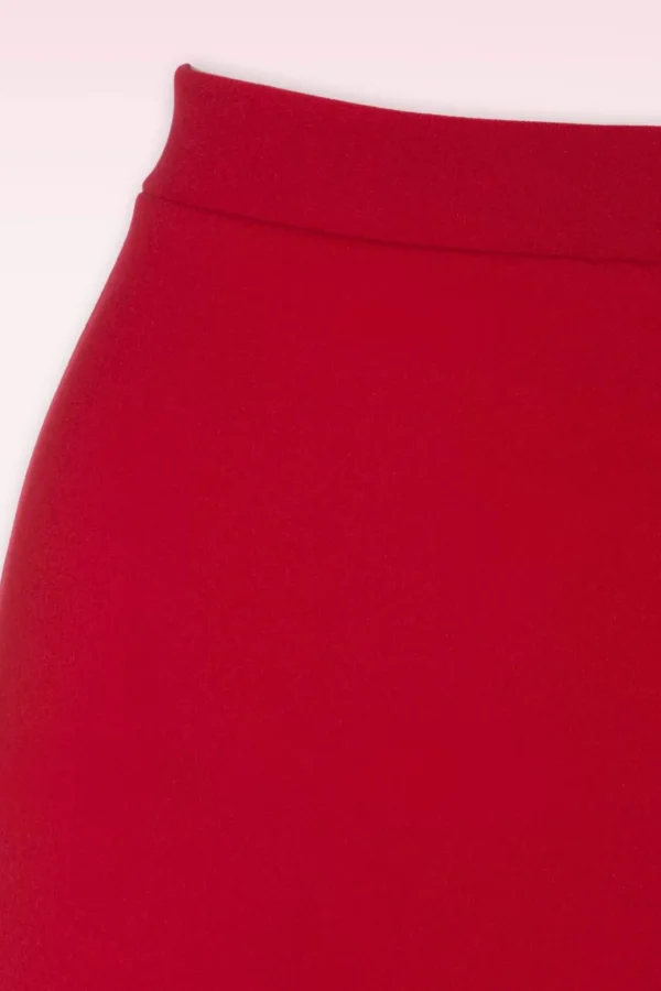 Ellie Crepe Pencil Rok In Rood-Vintage Chic for Topvintage Best