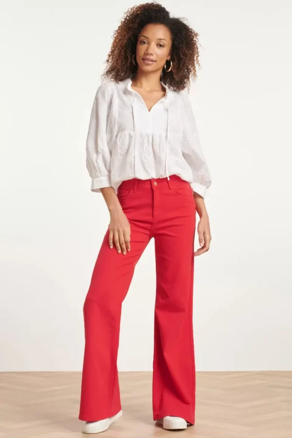 Fae Flared Jeans In Rood-Smashed Lemon Cheap