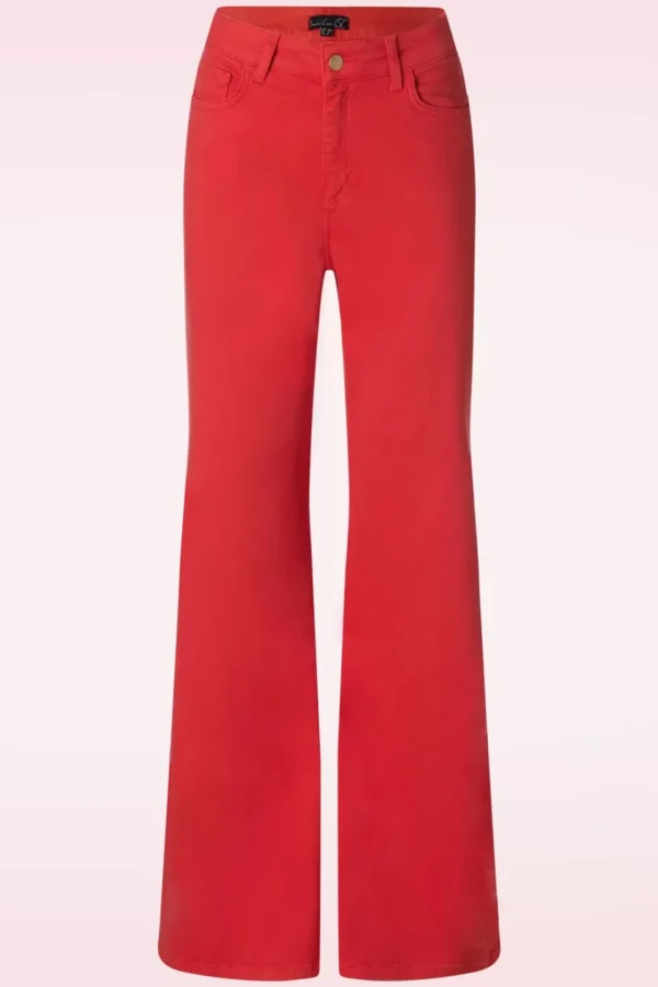 Fae Flared Jeans In Rood-Smashed Lemon Cheap