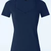 Fara Top In Marineblauw-Banned Retro Online