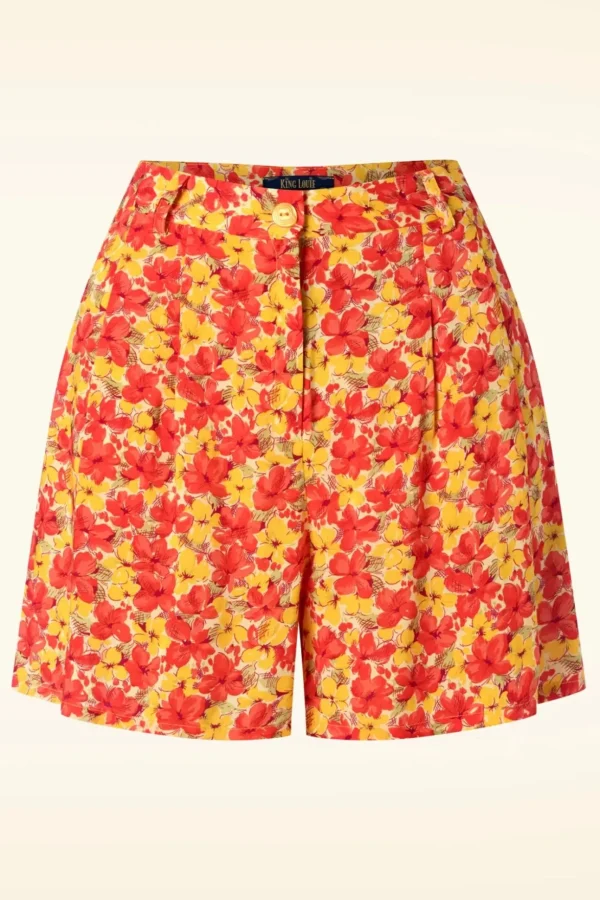 Fintan Doree Shorts In Fiesta Rood-King Louie Cheap