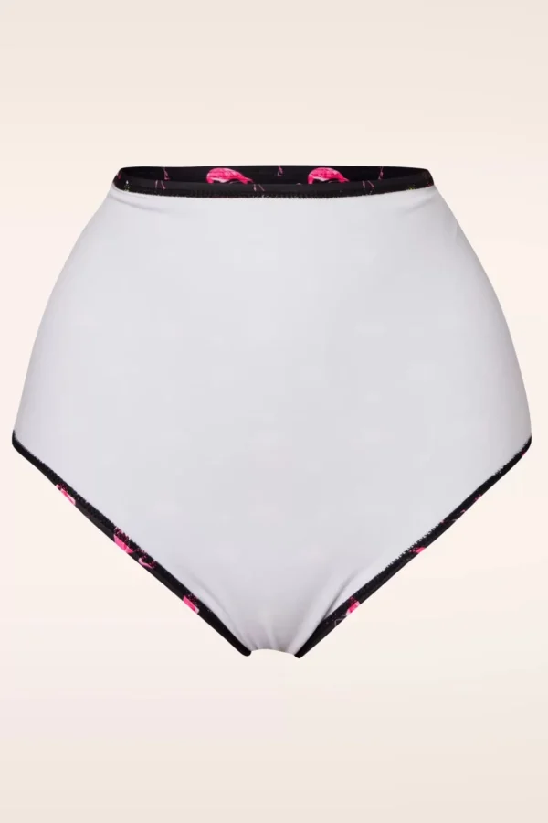 Flamingo High Waist Bikinibroekje In Zwart En Roze-Belsira Online