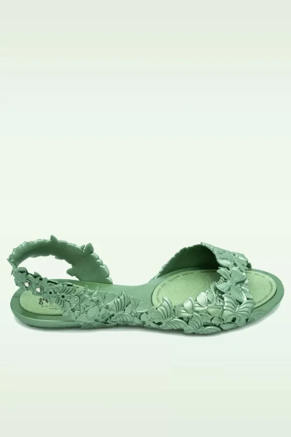 Flexi Butterfly Flipflop Sandaaltjes In Glossy Groen-Sunies Clearance