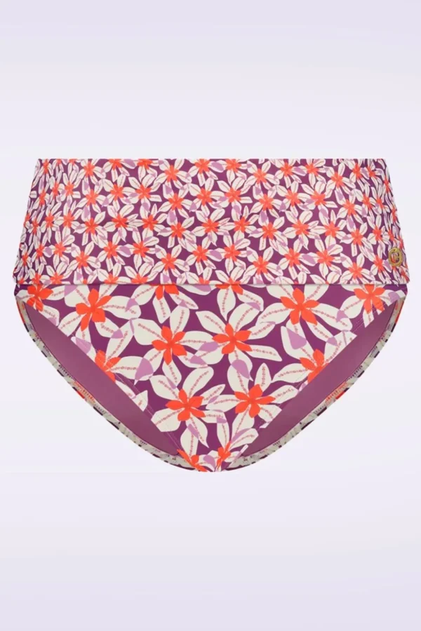 Flipover Summer Flowers Bikinibroekje In Paars-TC Beach Hot