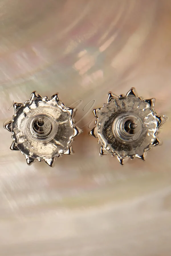 Flower Parel Oorstekers In Zilver-Topvintage Boutique Collection Sale