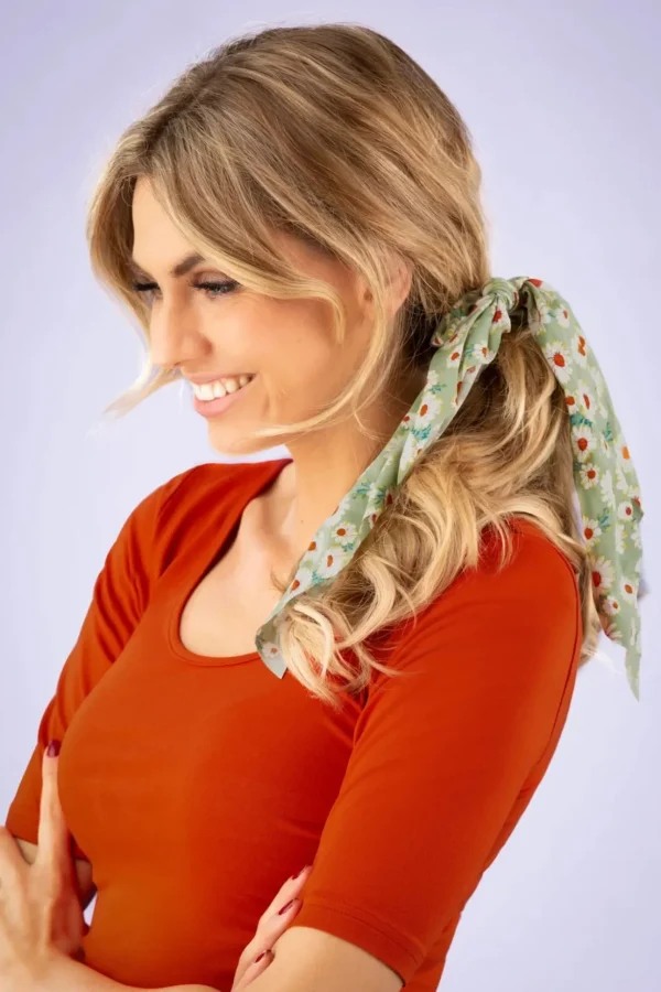 Geraldine Scrunchie In Groen-Banned Retro Sale