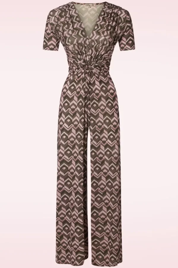 Gina Geo Print Jumpsuit In Bruin-Vintage Chic for Topvintage Cheap