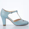 Glinda T-Strap Pumps In Zacht Blauw-Chelsea Crew Best Sale