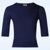 Grace Jumper In Marineblauw-Banned Retro Sale