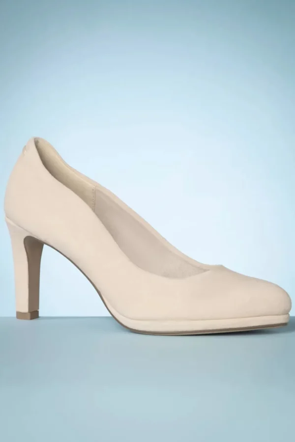 Grazia Suede Pumps In Havermelkbeige-Tamaris Store