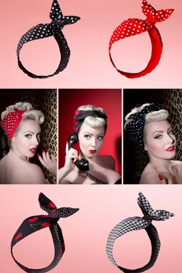 I Want Polkadots In My Hair Sjaal In Zwart-Be Bop a Hairbands Cheap