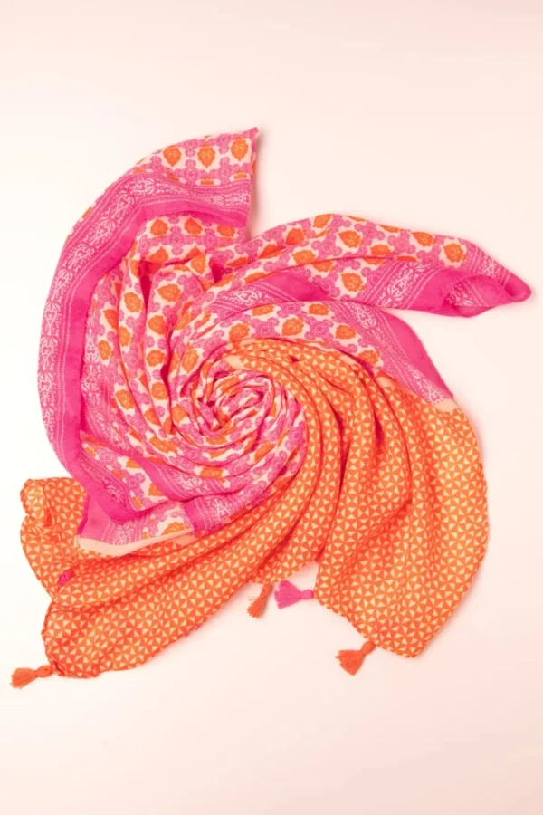 Iris Sjaal In Fuchsia En Oranje-Smashed Lemon Cheap