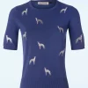 It's A Whippets World Jumper In Blauw-Banned Retro Shop