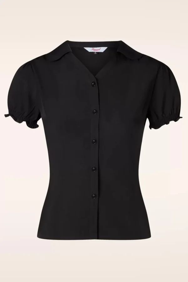 Jane Blouse In Zwart-Banned Retro Online